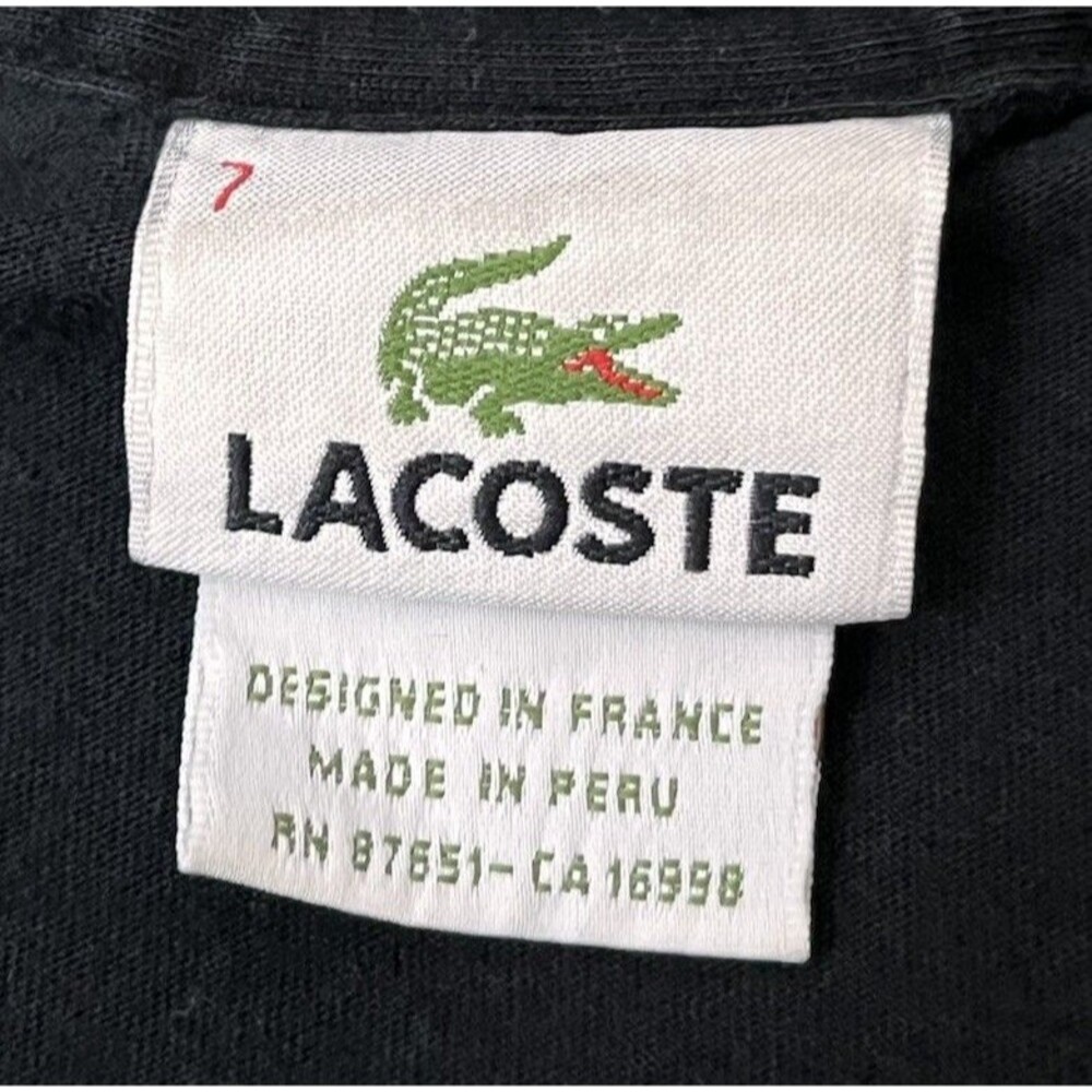 Lacoste Sport Men’s Short Sleeve Tee Sz 7 XXL Black Short Sleeve Alligator Logo - Picture 6 of 8